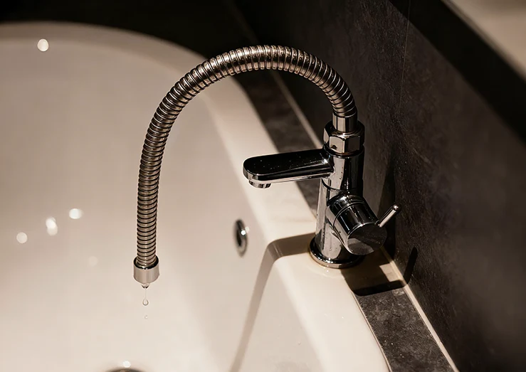Hur hanterar man en läckande badrumsslang?