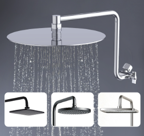 Justerbar duscharmsförlängning i massiv mässing