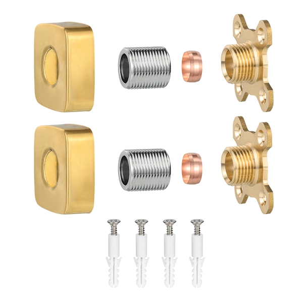 Guld fyrkantig duschkran tallrik