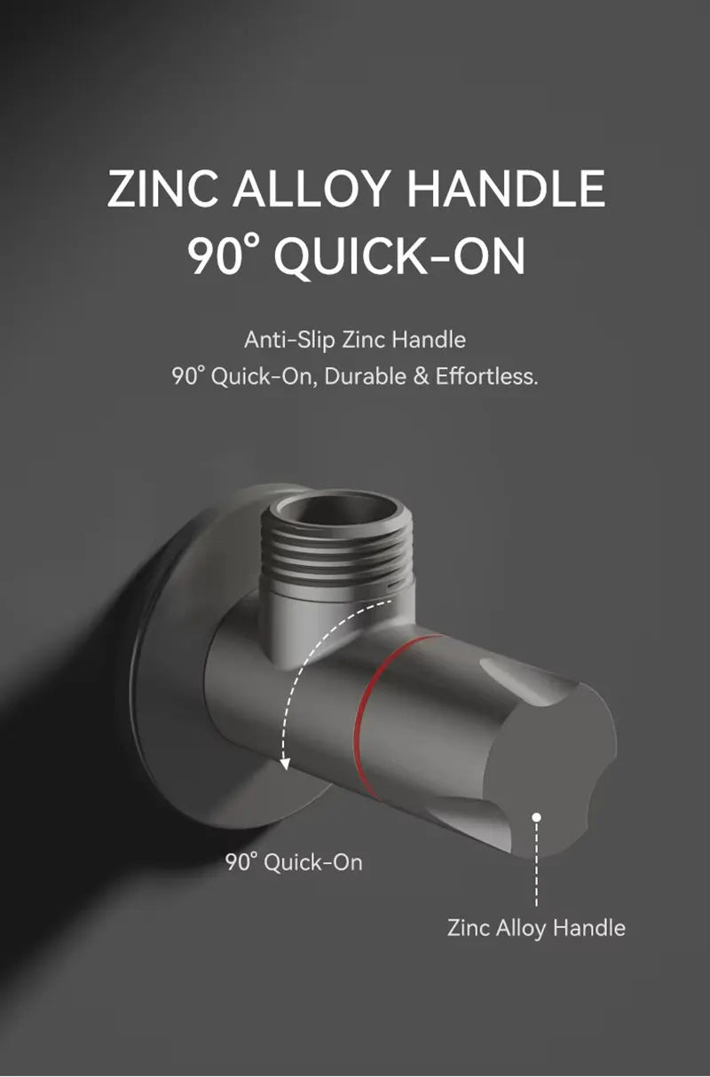 Grey Brass Angle Valve