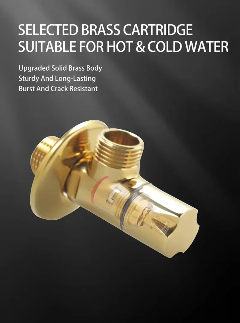 Golden Brass Angle Valve