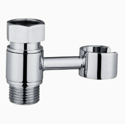 Bidet-spruthållare i massiv mässing, krom, 360° vridbart fäste med 1/2